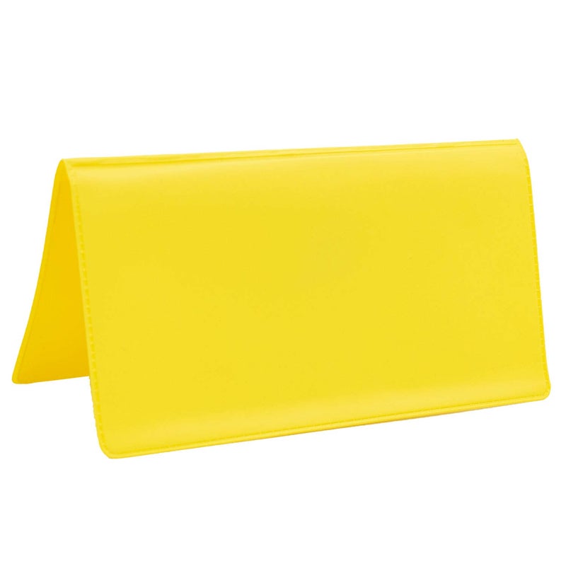CAROUSELCHECKS Yellow Vinyl Checkbook Cover, Top Tear Personal Vinyl Checkbook Cover - Image 3